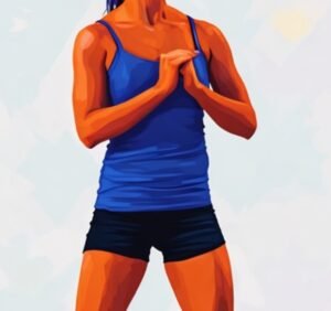 Ponte de pie con los pies separados al ancho