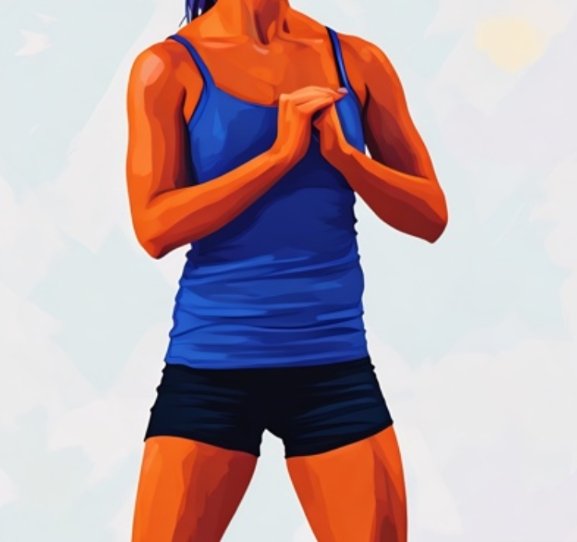 Ponte de pie con los pies separados al ancho