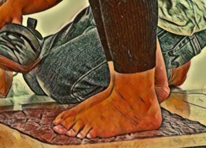 Quitar los zapatos y calcetines