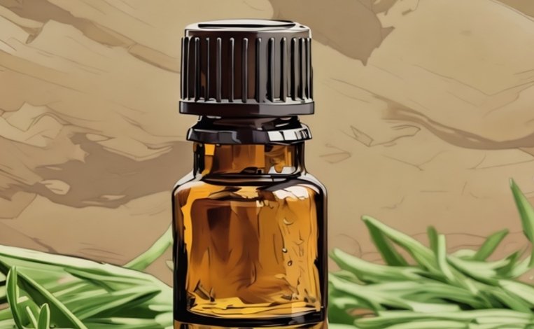 gotas de aceite esencial de romero